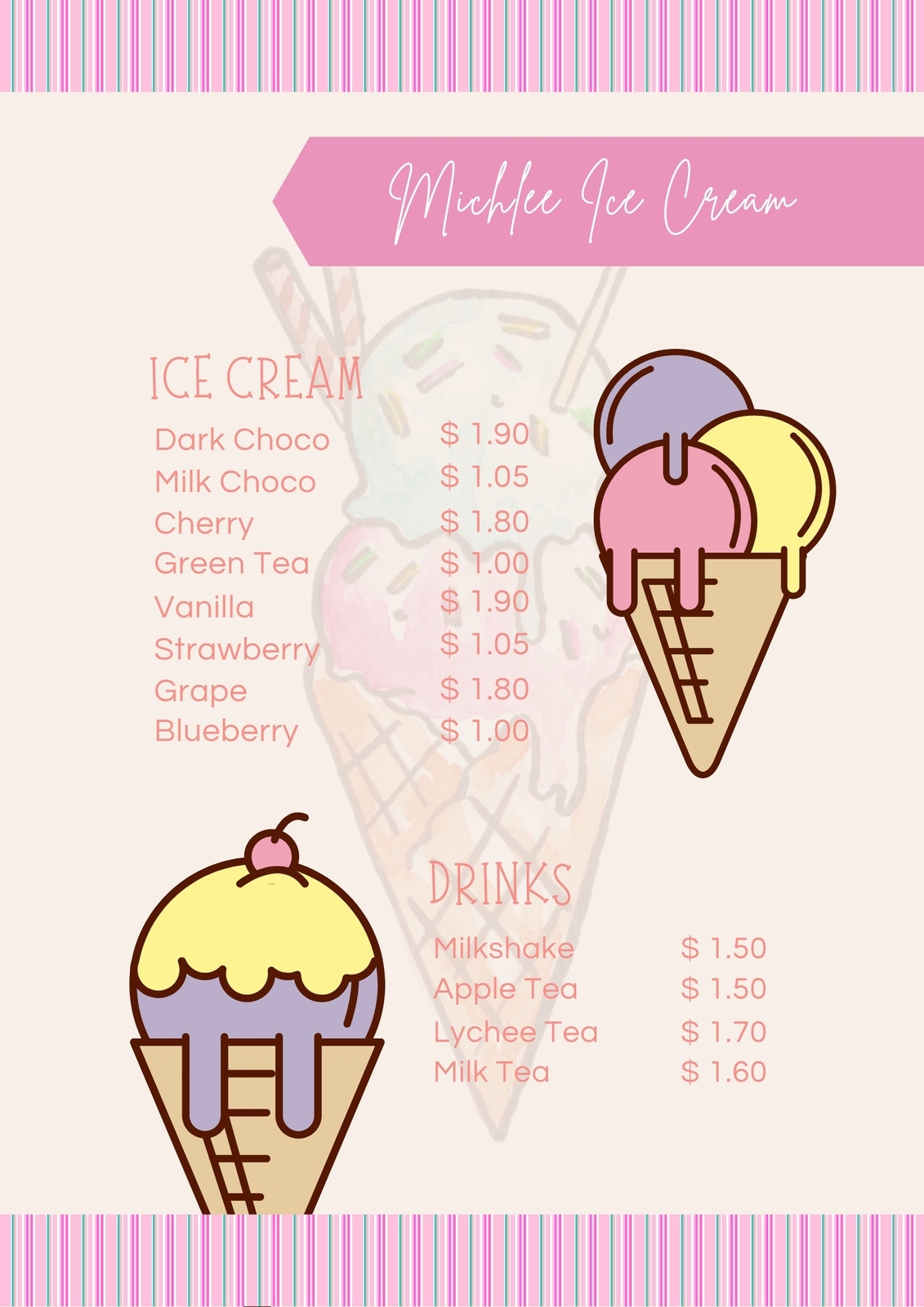 Page 2 Free Printable Customizable Ice Cream Menu Templates Canva Page 2 Free Printable Customizable Ice Cream Menu Templates Canva