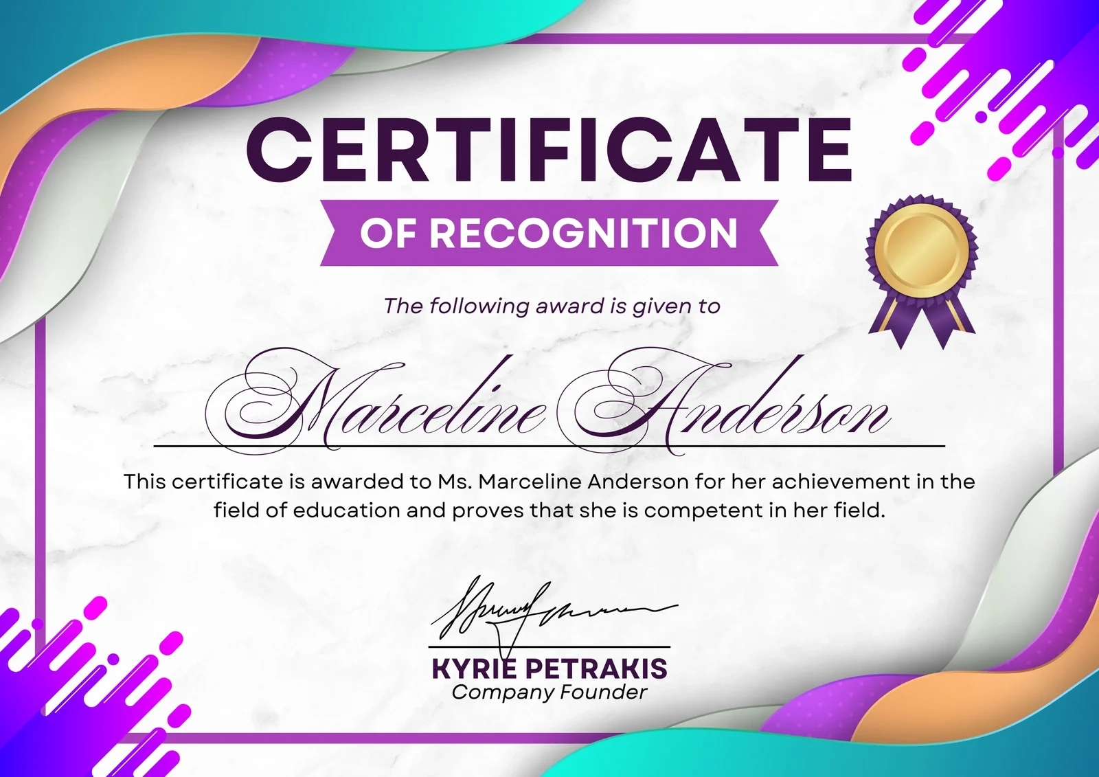 Page 4 Free Custom Printable Achievement Certificate Templates Canva