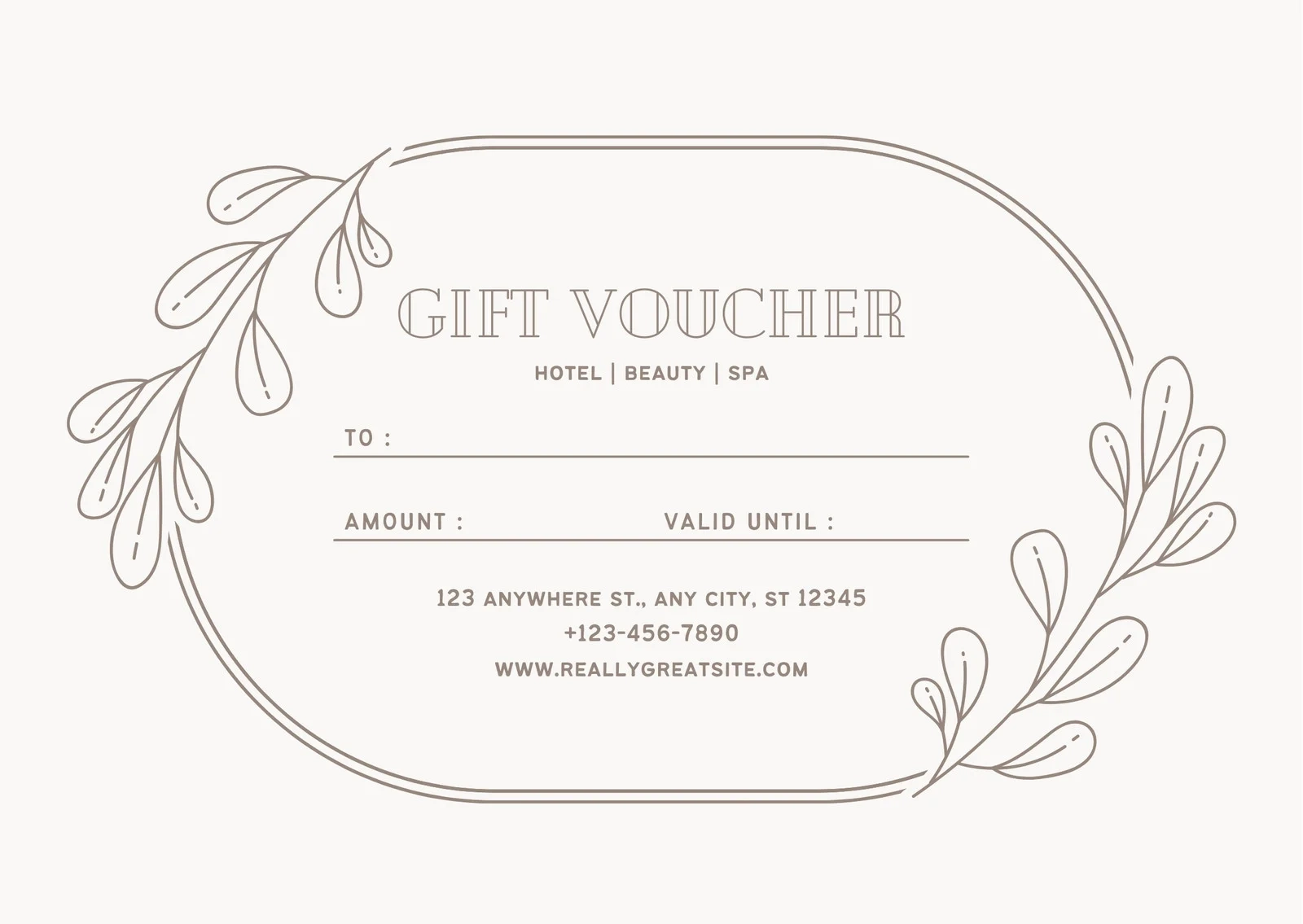 Spa Gift Certificate Printable Spa Gift Certificate Printable