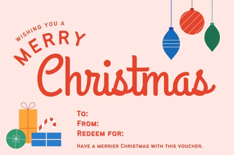 Free Holiday Gift Certificate Templates Printable