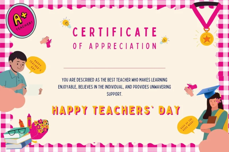 Teacher Appreciation Day Certificates Printable