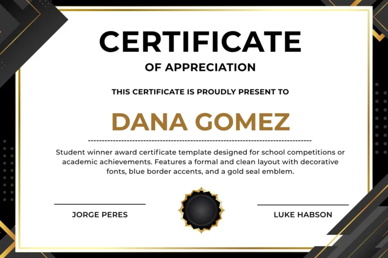 Free Printable Formal Certificates