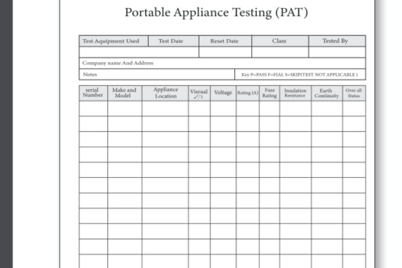 Printable Pat Test Certificate Template