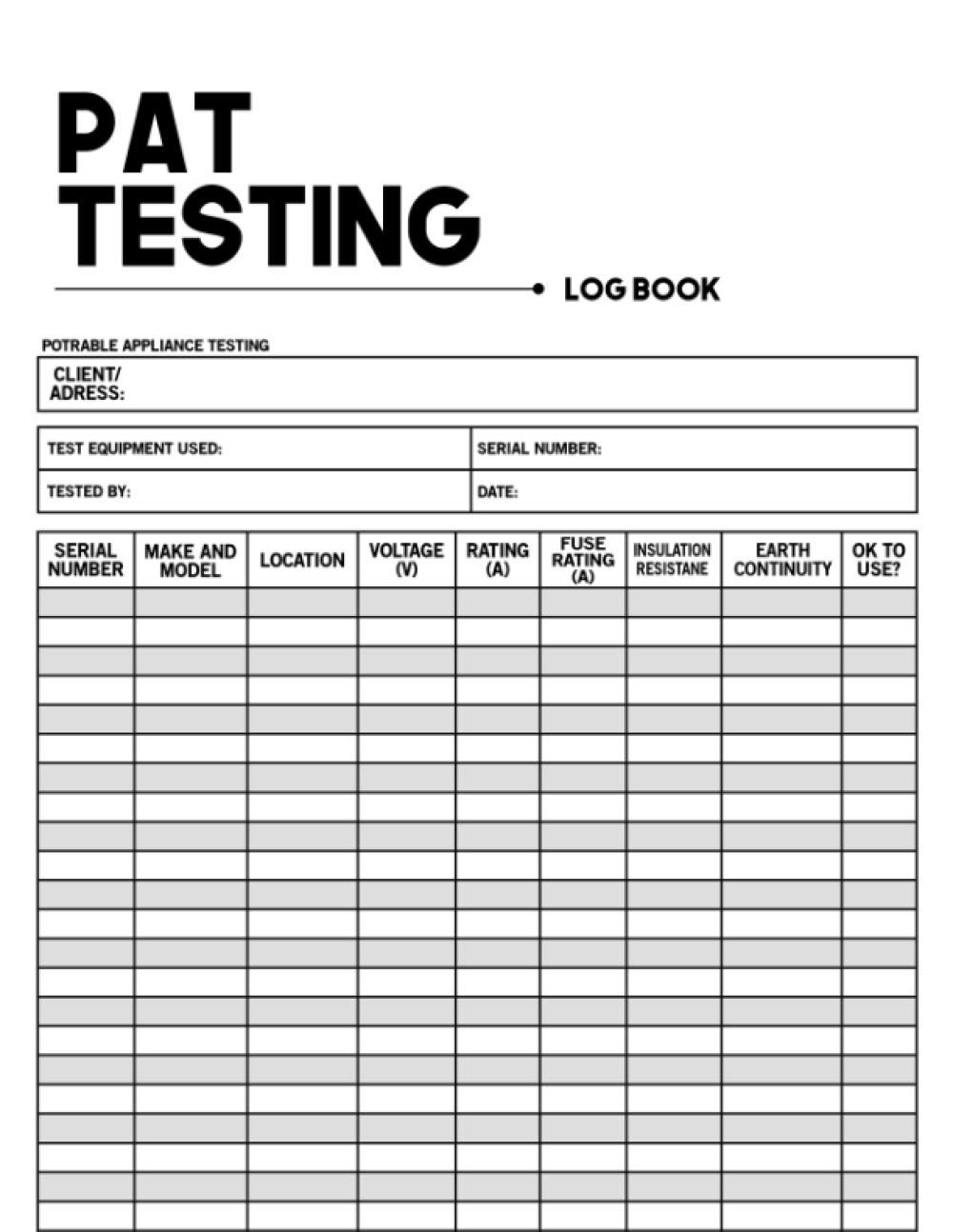Printable Pat Test Certificate Template Printable Pat Test Certificate Template