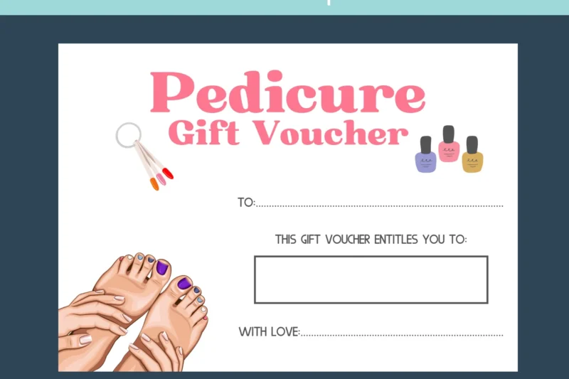 Printable Pedicure Gift Certificate