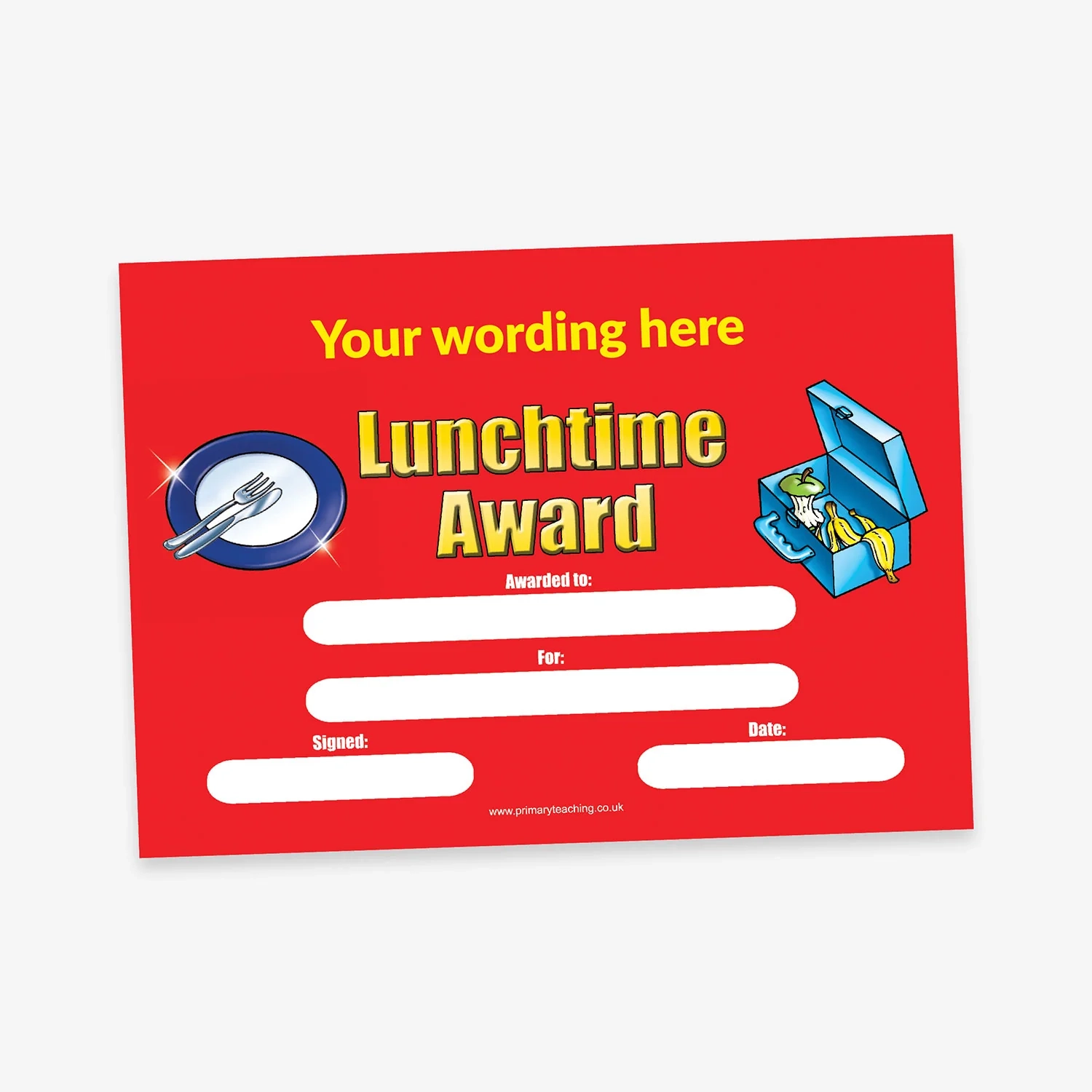 Printable Lunchtime Award Certificates Printable Lunchtime Award Certificates