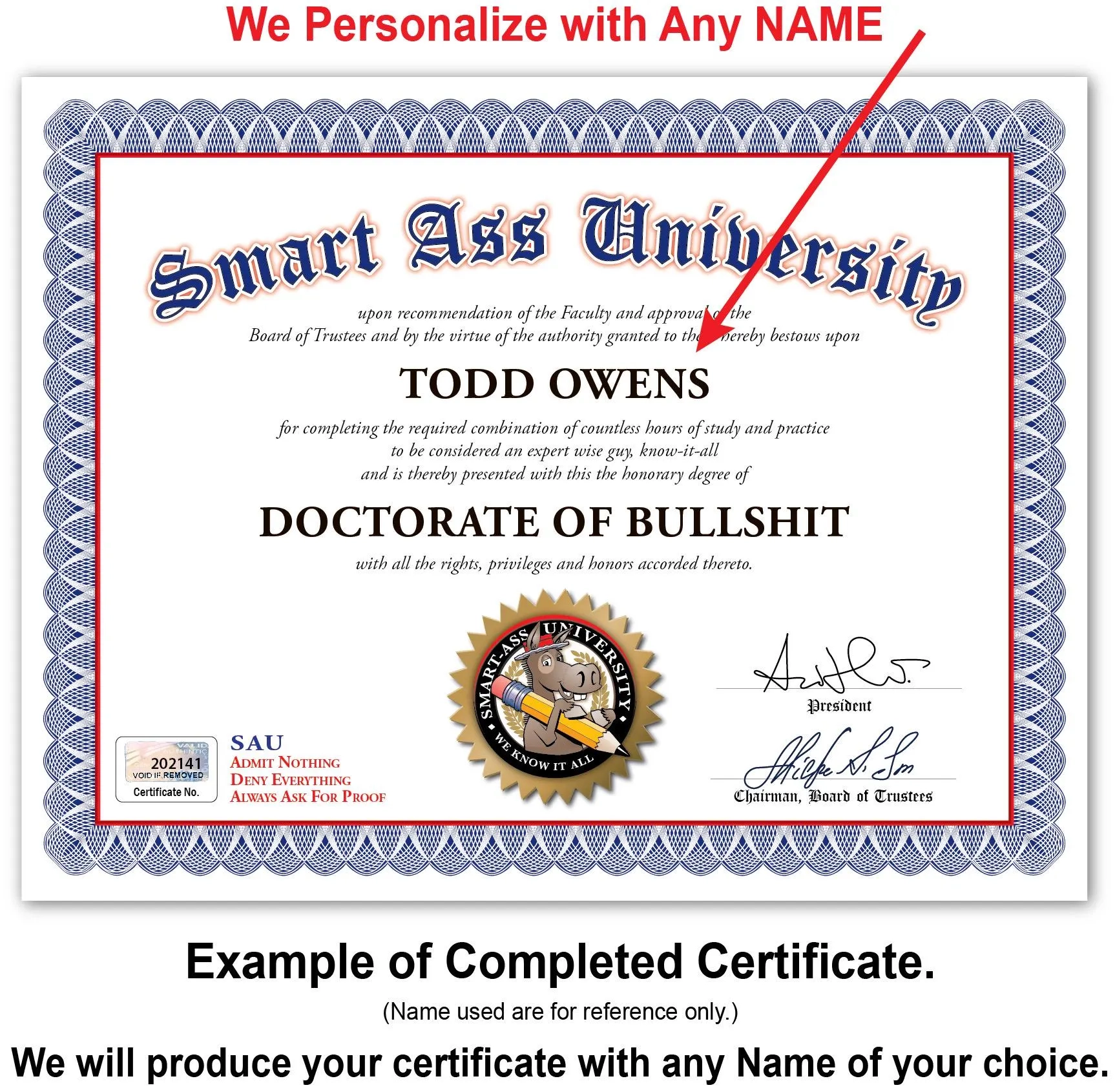 PERSONALIZED Smart Ass University BULLSHIT Certificate Digital Download Funny Gag GIFT Etsy PERSONALIZED Smart Ass University BULLSHIT Certificate Digital Download Funny Gag GIFT Etsy