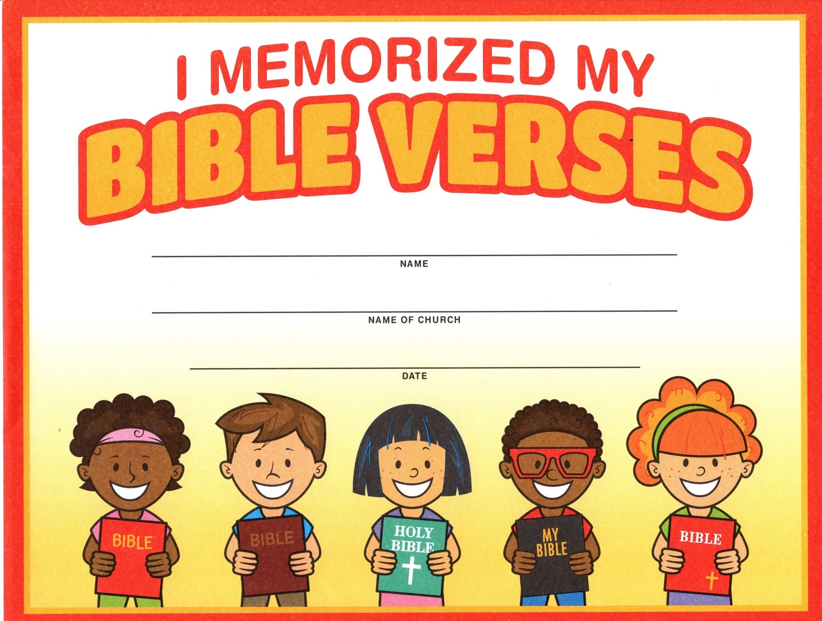 Petersham Bible Book Tract Depot Memory Verse Certificate Petersham Bible Book Tract Depot Memory Verse Certificate