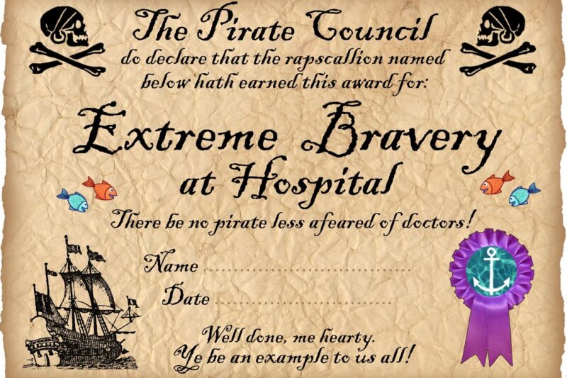 Bravery Certificate Free Printable