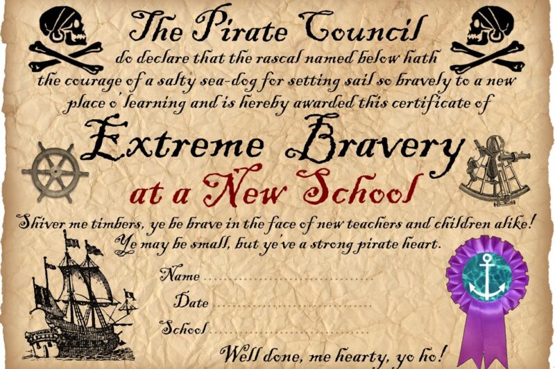 Free Printable Bravery Awards Certificates