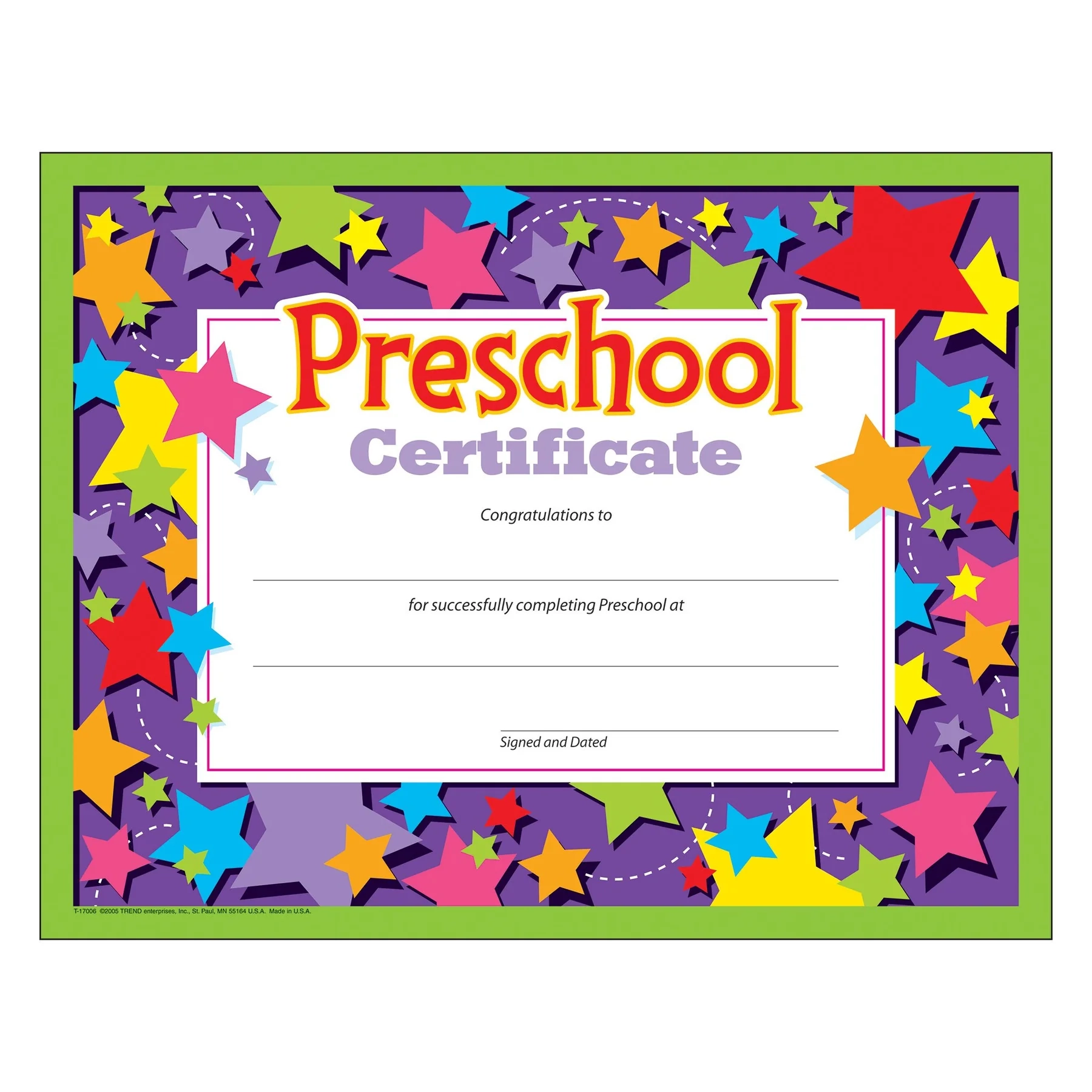 Printable Preschool Certificates Printable Preschool Certificates