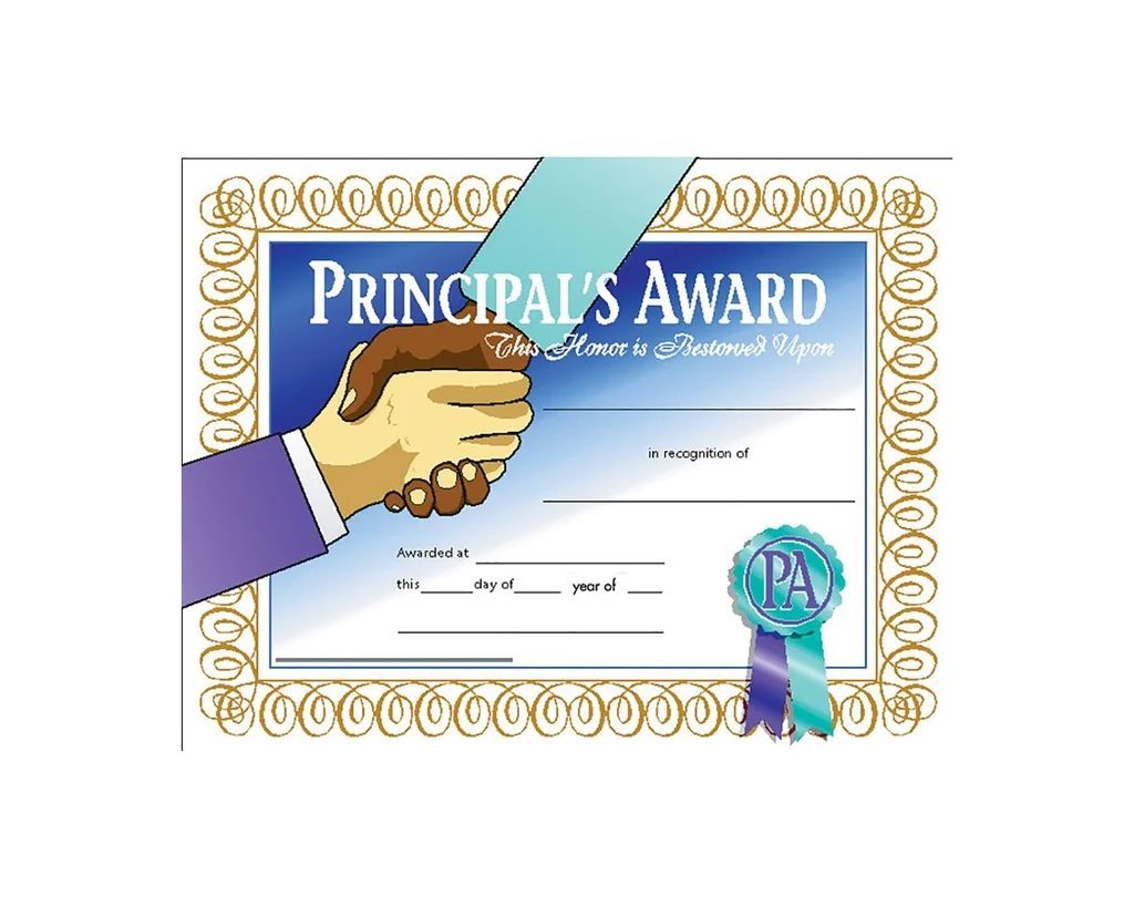 Principal s Award Certificate 8 5 X 11 Pack Of 30 CM School Supply