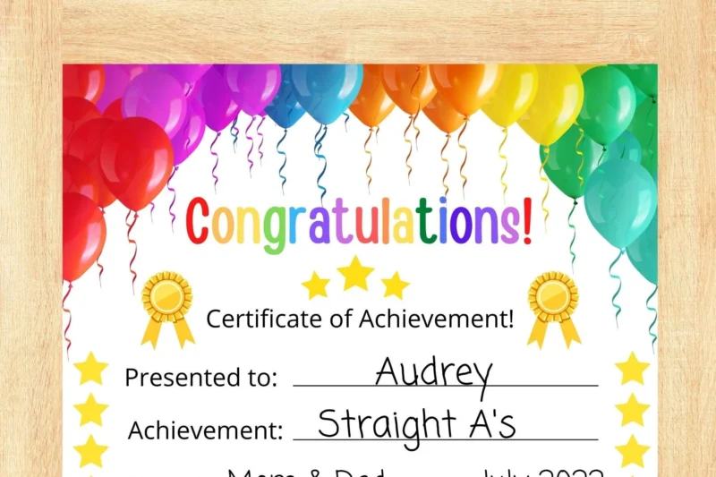 Printable Certificate For Kids