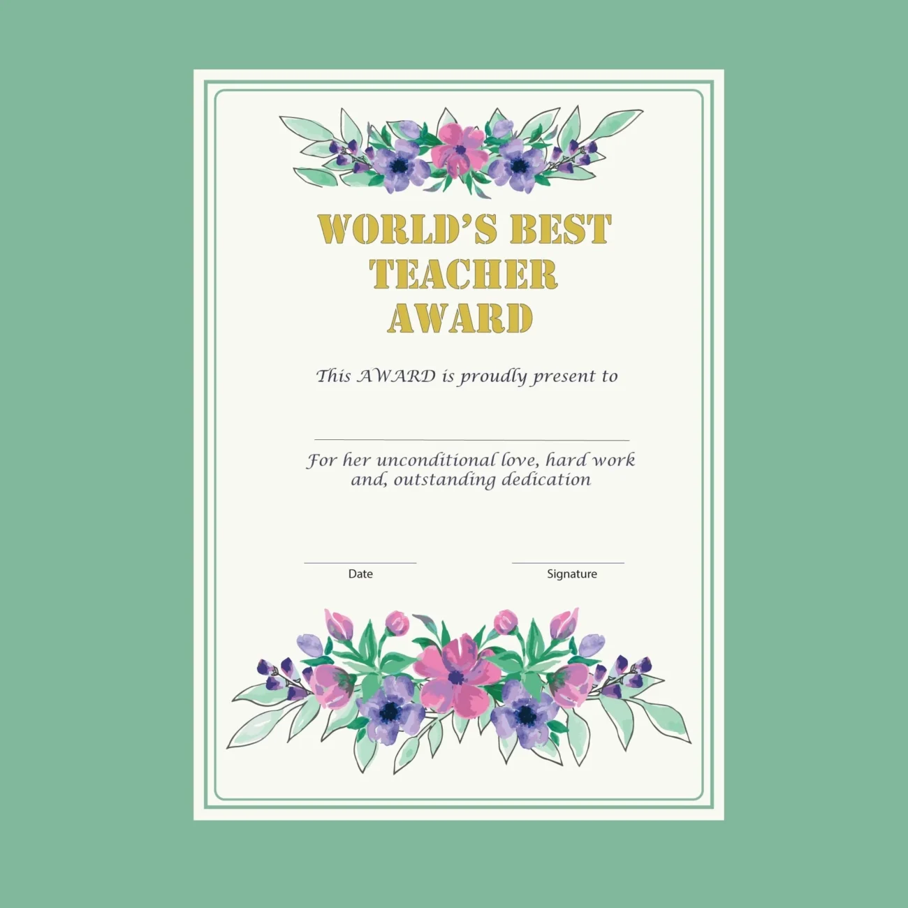 Printable Best Teacher Certificates Template he she 2 Teacher Appreciation Instant Download Teacher s Best Award Certificate Etsy