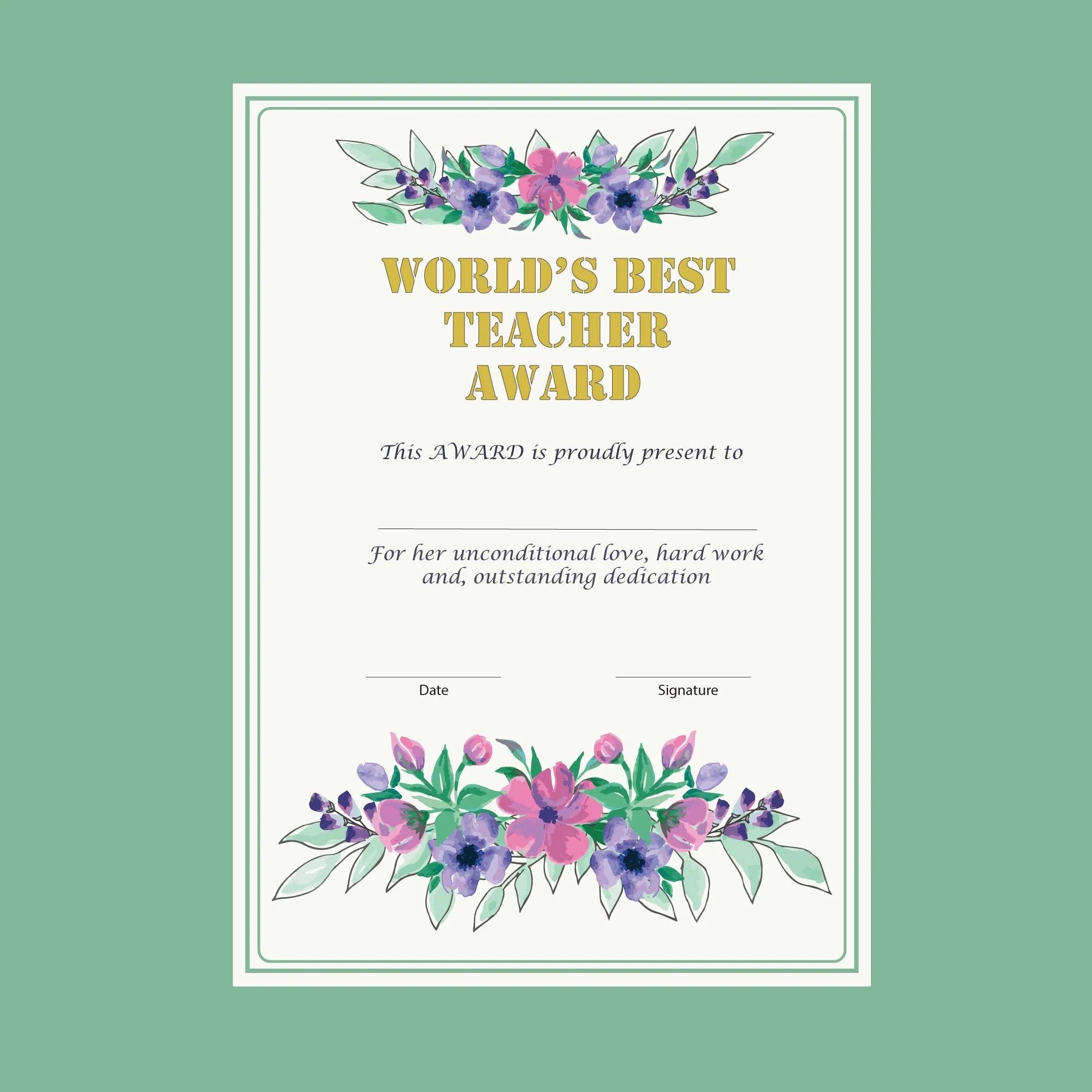 Printable Best Teacher Certificates Template he she 2 Teacher Appreciation Instant Download Teacher s Best Award Certificate Etsy
