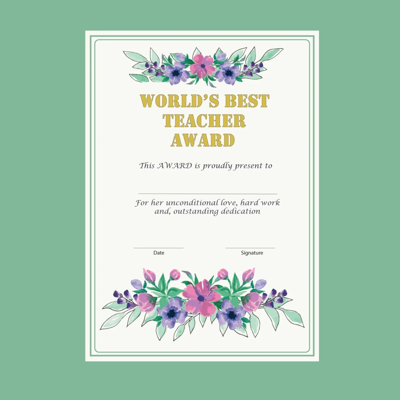 Printable Best Teacher Certificates Template he she 2 Teacher Appreciation Instant Download Teacher s Best Award Certificate Etsy