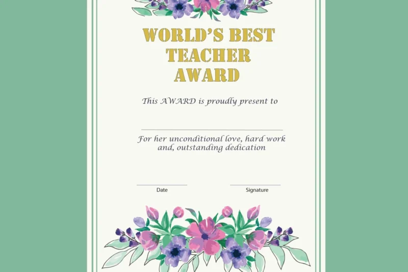 Certificates Printable For Teachers