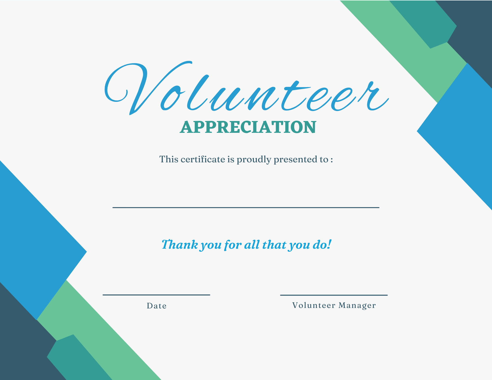 Free Printable Parent Volunteer Certificates Free Printable Parent Volunteer Certificates