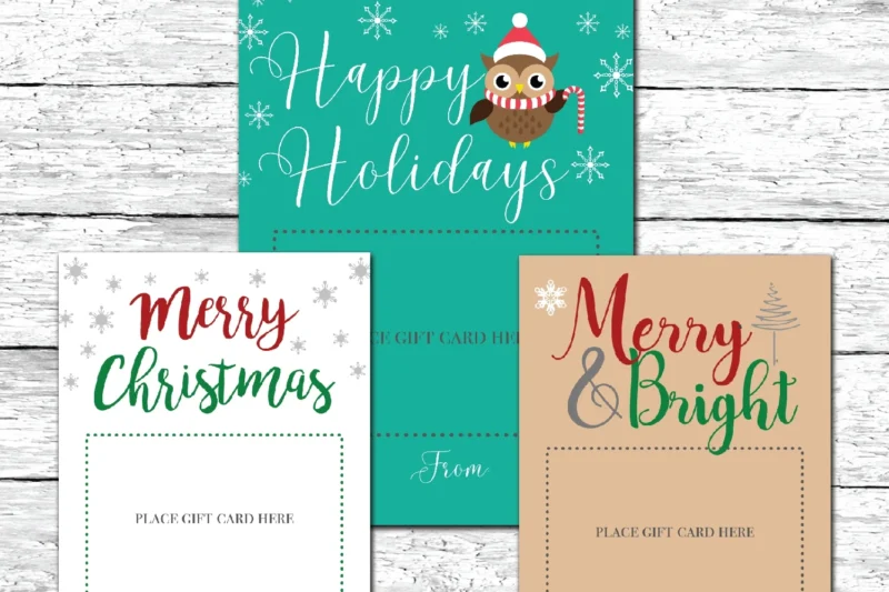 Printable Gift Certificate Holder