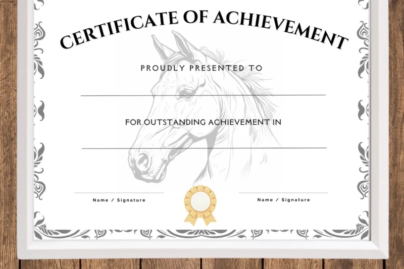 Breyer Horse Printable Certificate