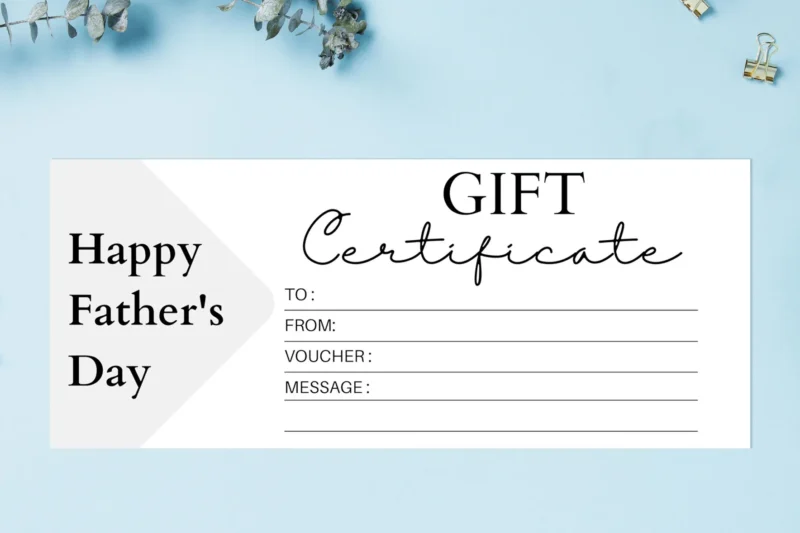 Father’s Day Printable Gift Certificate
