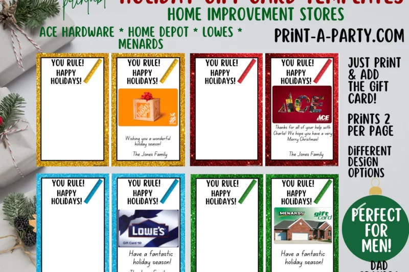 Menards Printable Gift Certificate