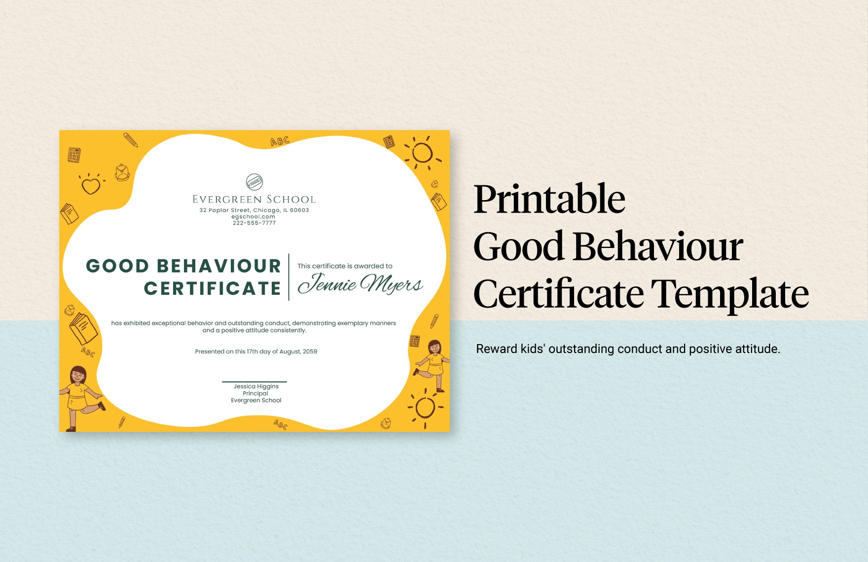 Printable Good Behaviour Certificate Template In Word Illustrator PSD Pages Download Template Printable Good Behaviour Certificate Template In Word Illustrator PSD Pages Download Template