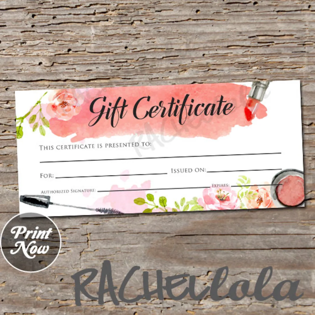 Printable Makeup Gift Certificate Fillable Template Mary Kay Coupon Voucher Avon Christmas Cosmetics Salon Instant Digital Download Etsy Printable Makeup Gift Certificate Fillable Template Mary Kay Coupon Voucher Avon Christmas Cosmetics Salon Instant Digital Download Etsy