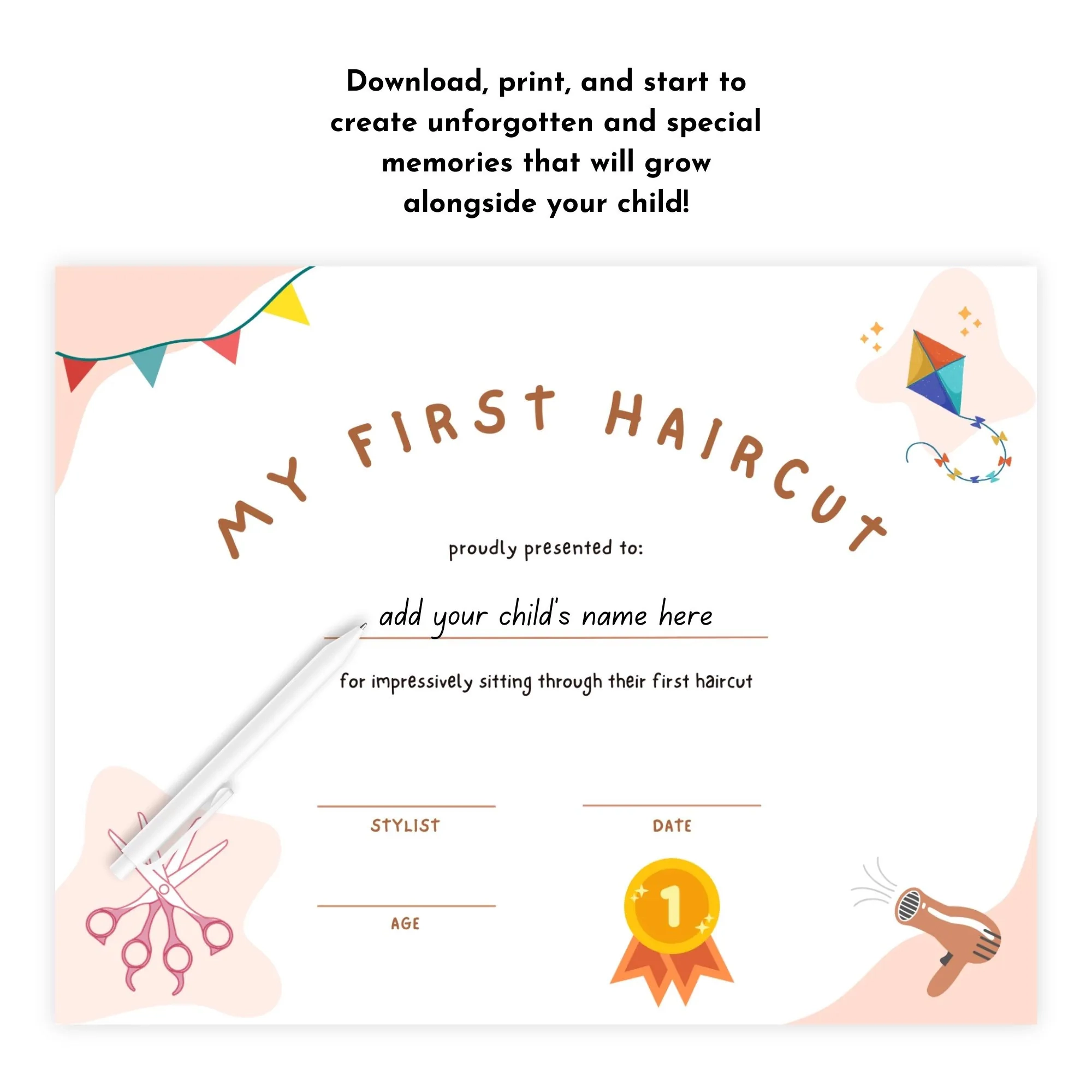 First Haircut Certificate Printable Free First Haircut Certificate Printable Free