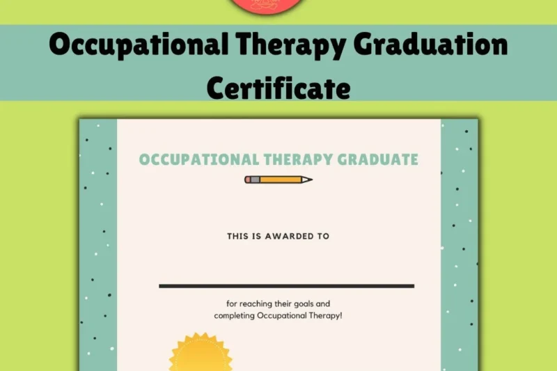 Occupational Therapy Graduation Certificate Printable