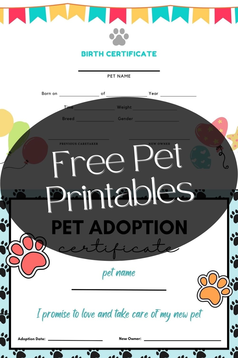 Printable Pet Birth Certificate And Adoption Certificate Adore Them Parenting Printable Pet Birth Certificate And Adoption Certificate Adore Them Parenting