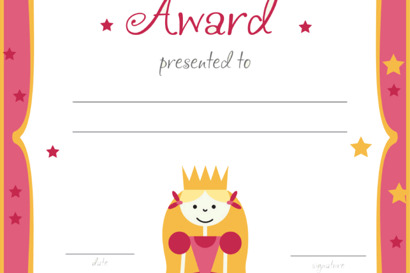 Free Printable Disney Princess Certificates