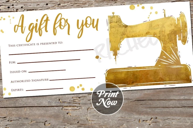 Fillable Sewing Certificates Printable
