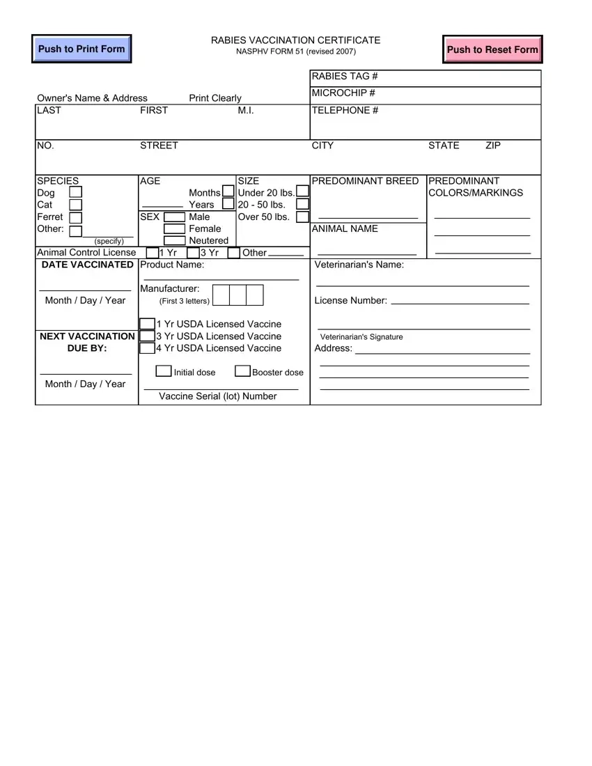 Rabies Certificate Fill Out Printable PDF Forms Online