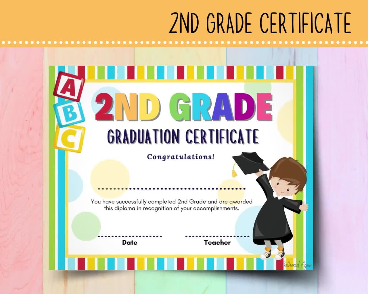 Free Printable 2nd Grade Graduation Certificates