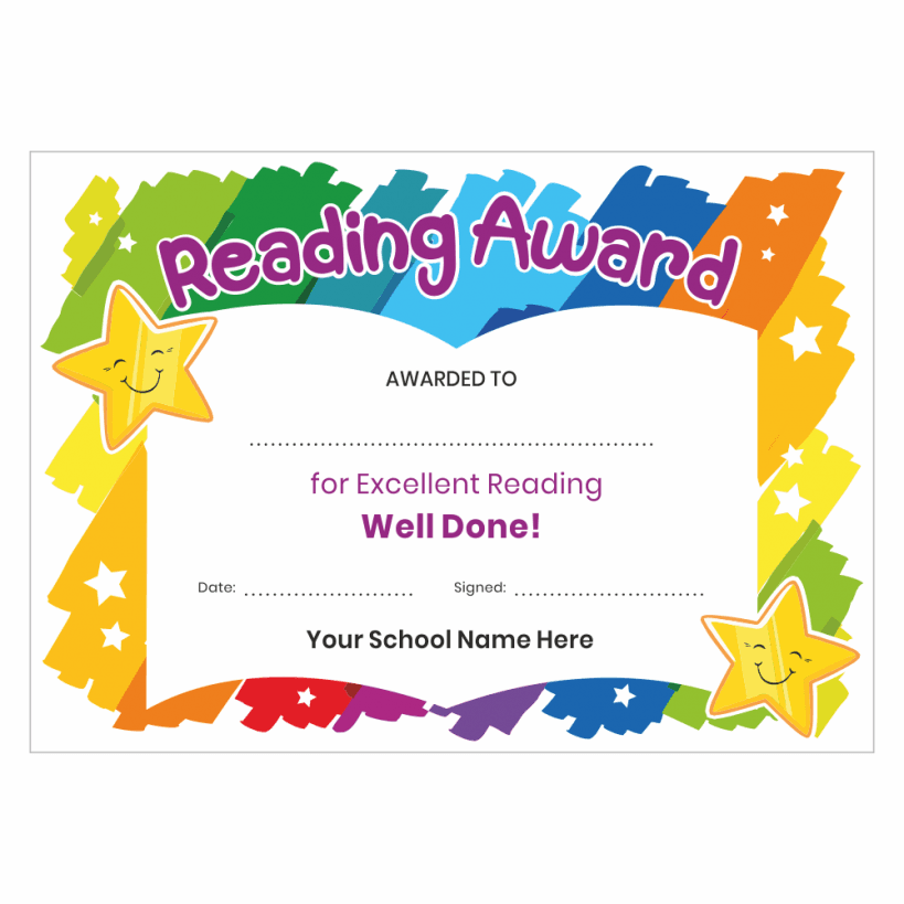 Rainbow Reading Award Certificates Worksheets Library Rainbow Reading Award Certificates Worksheets Library