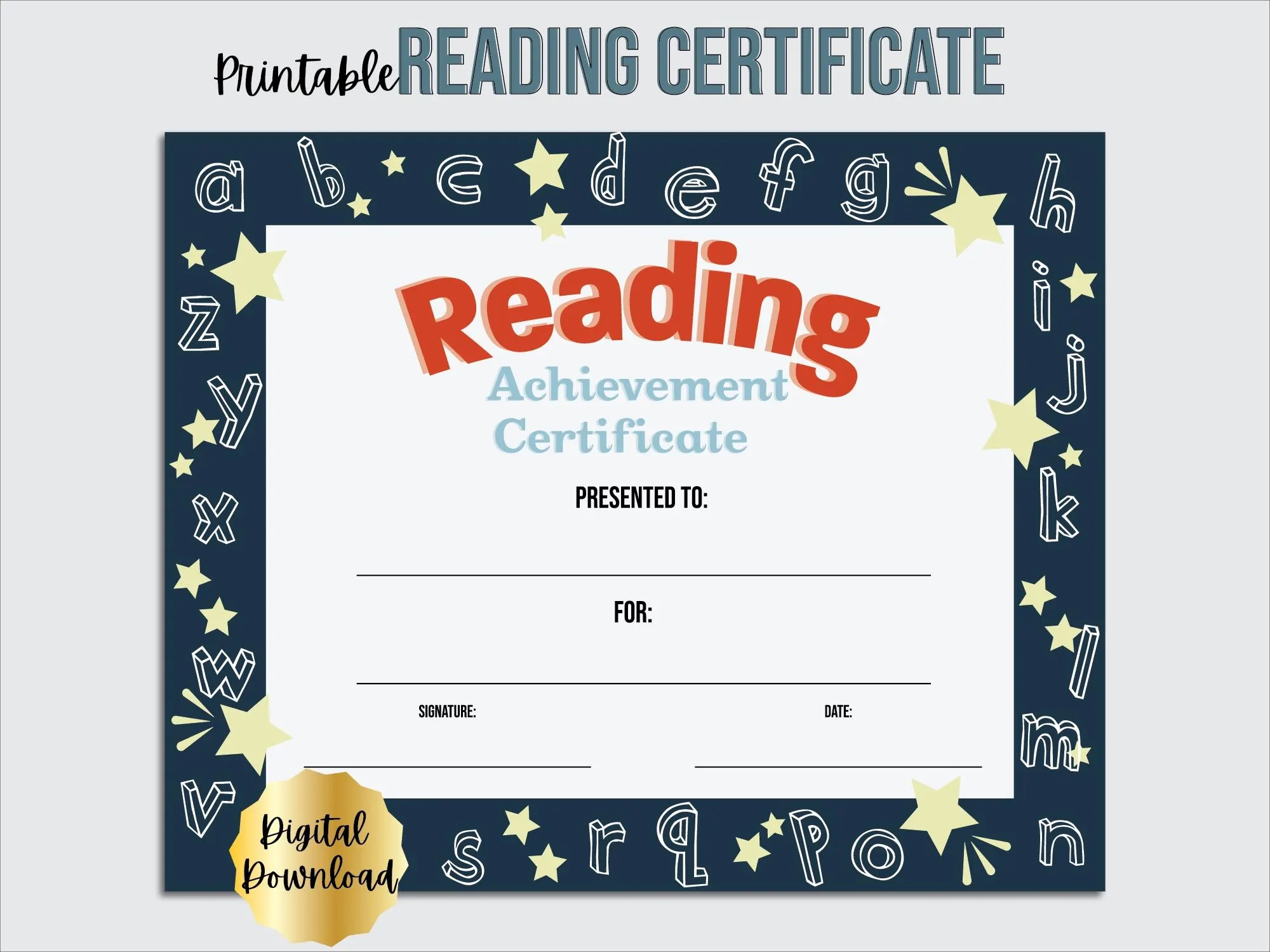 Missouri Lifetime Reading Certificate Printable