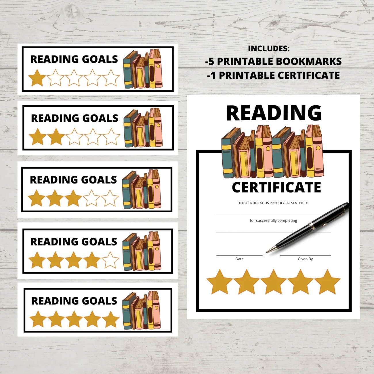 Reading Certificate Achievement Award Star Reader Certificate Of Completion Class Award Printable Reading Bookmark Reading Metal Etsy Israel