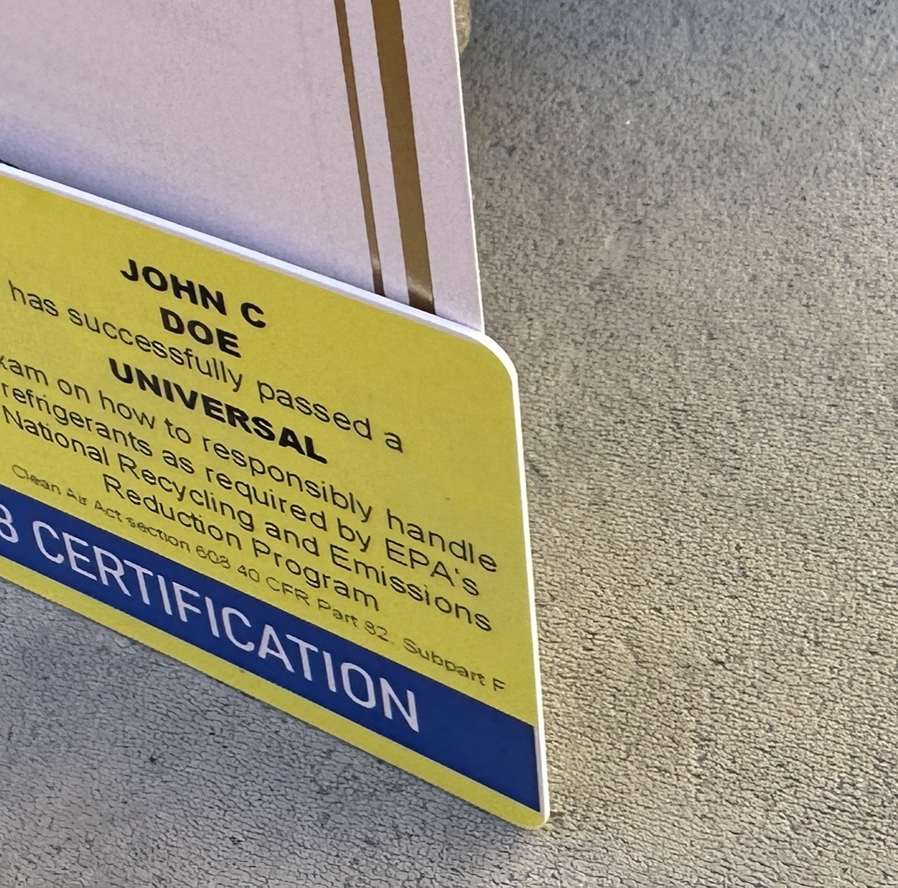 Replace A Lost Or Damaged EPA 608 Here