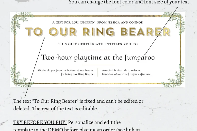 Printable Certificate Templates Ring Barrer