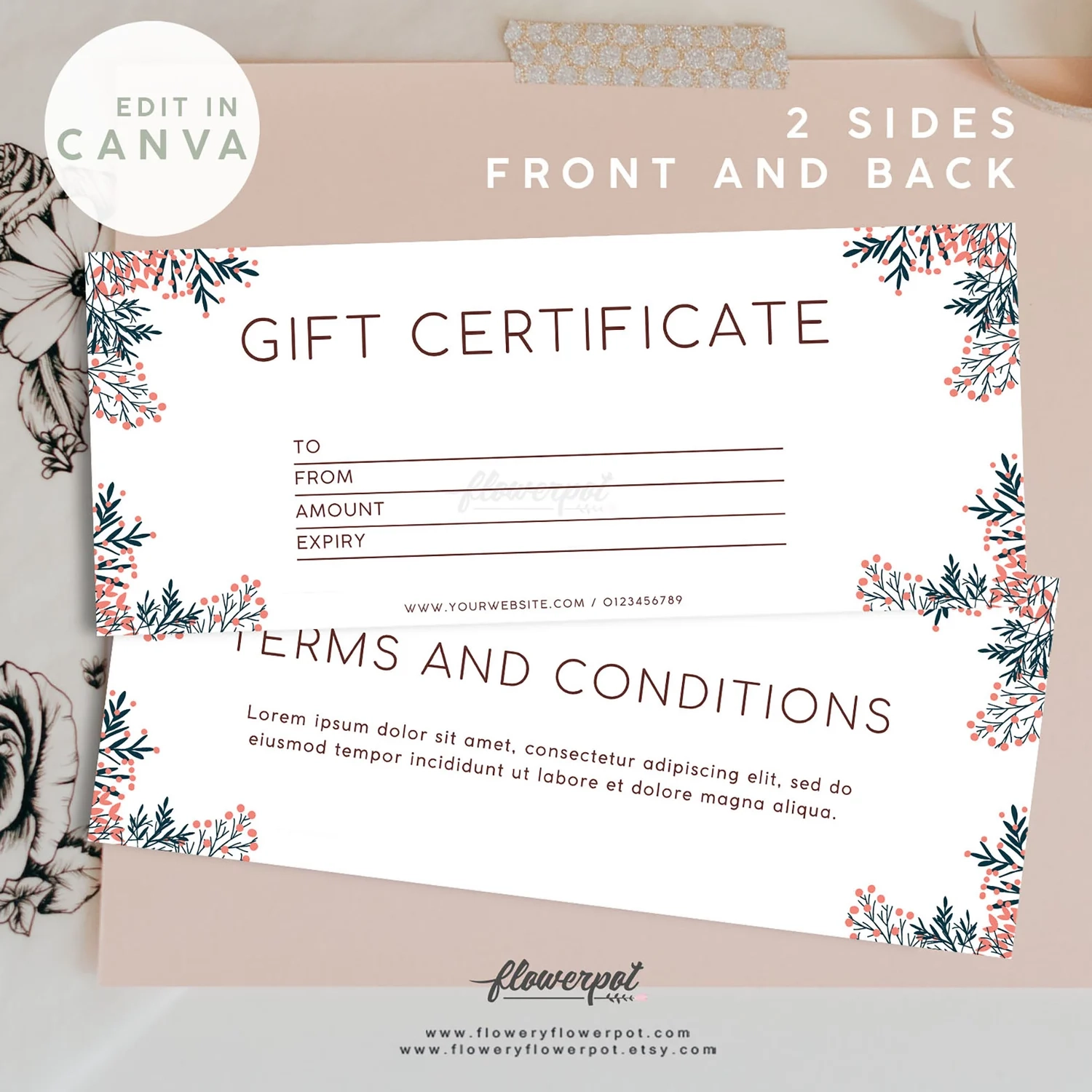 Printable Wedding Gift Certificate