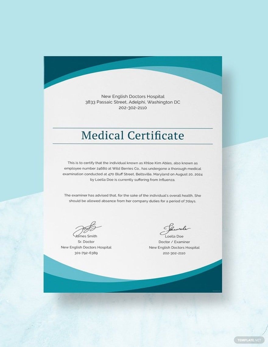 Printable Medical Certificate Printable Medical Certificate