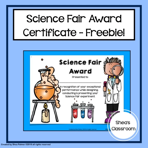 Science Fair Award Certificates Freebie Amped Up Learning