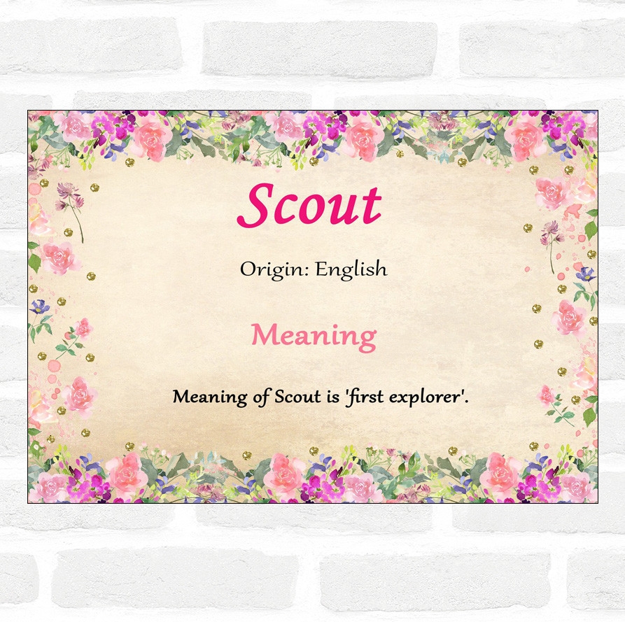 Scout Name Meaning Floral Certificate The Card Zoo Scout Name Meaning Floral Certificate The Card Zoo