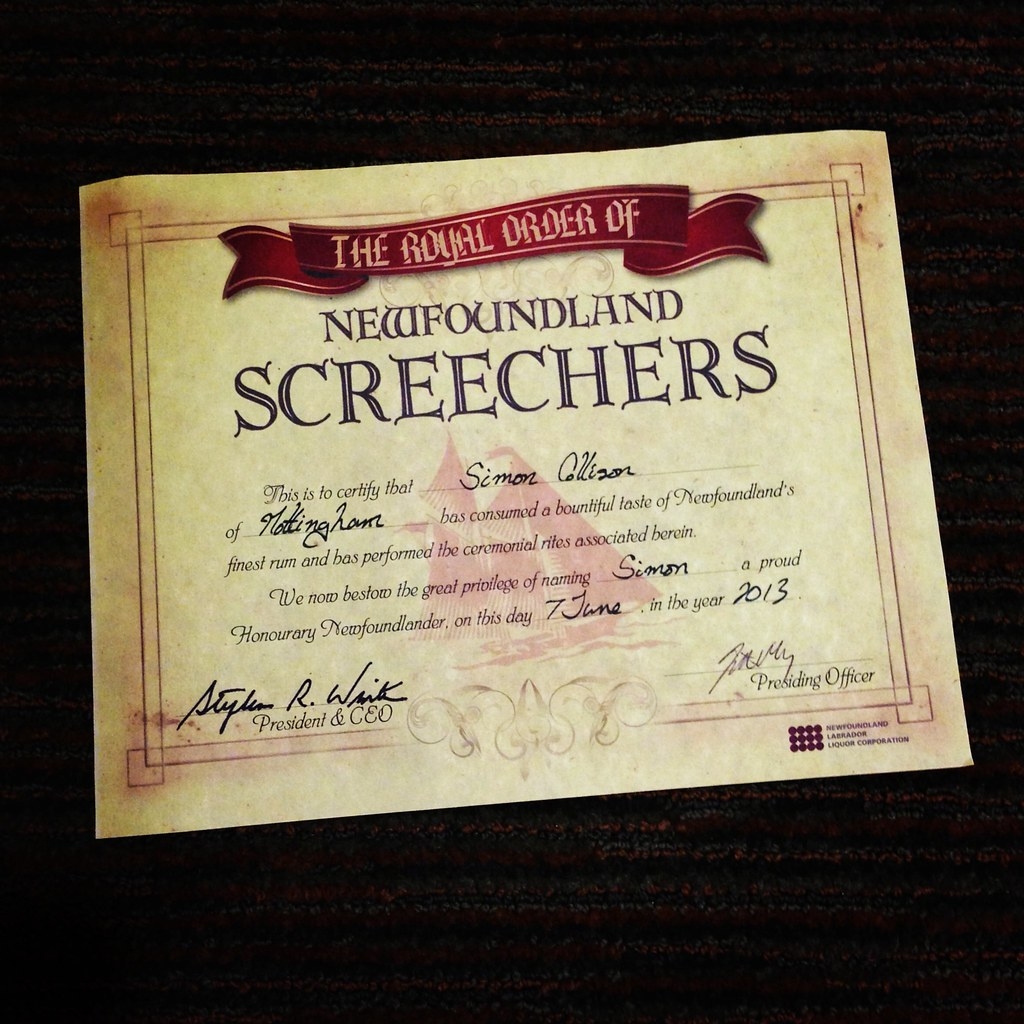 Screech In Certificate At Christian s Pub St John s Flickr