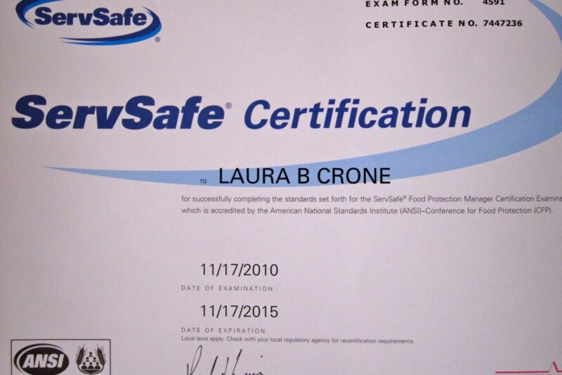 Manager Printable Servsafe Certificate Template