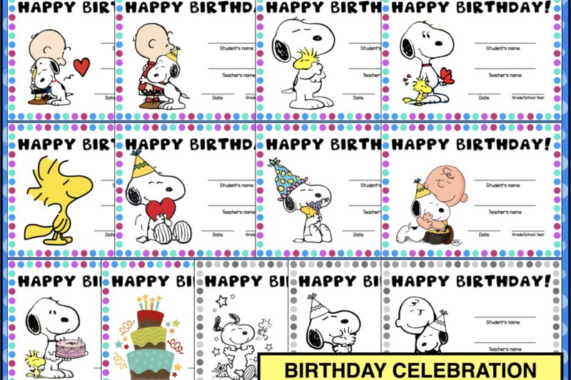 Printable Snoopy Certificate