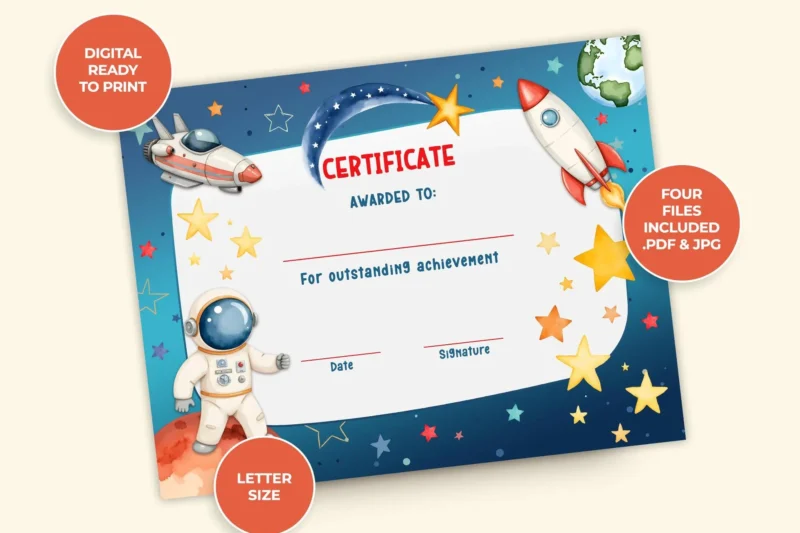 Rocket Certificates Printable