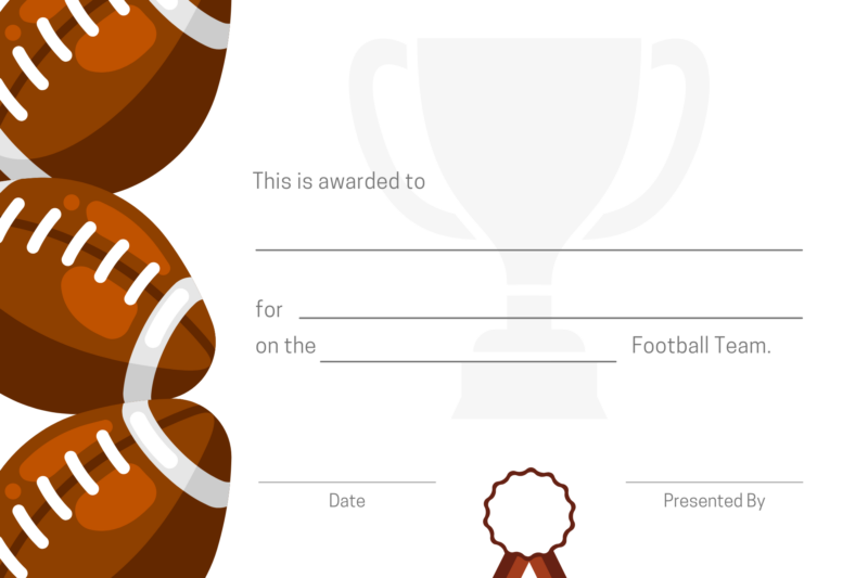 Printable Football Achievement Certificates