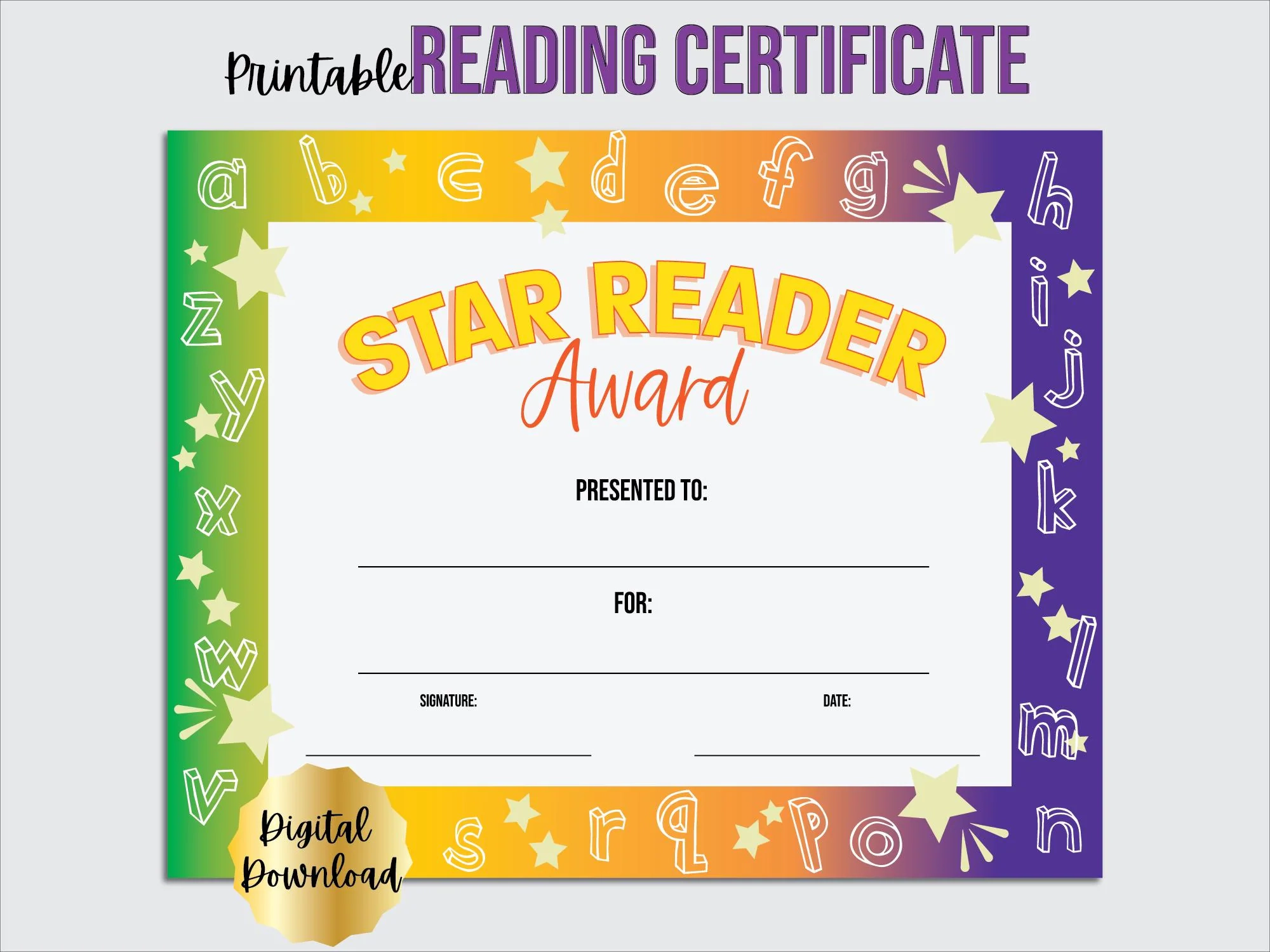 Star Reader Certificate Template Reading Award Of Recognition Classroom Award End Of The Year Award Reader Of The Month Etsy Star Reader Certificate Template Reading Award Of Recognition Classroom Award End Of The Year Award Reader Of The Month Etsy